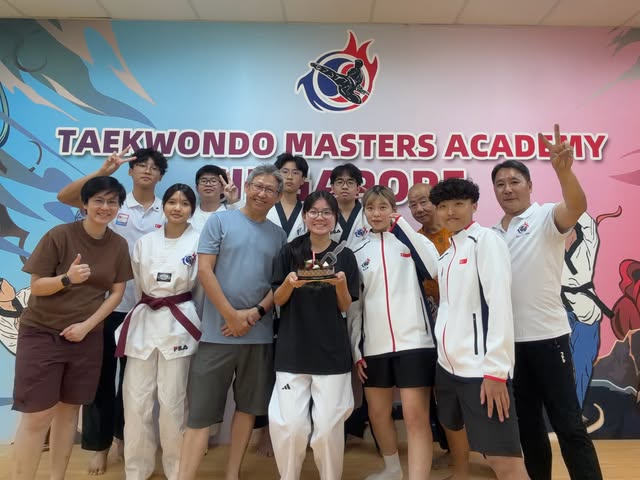 Coaches and students of Taekwondo Masters Academy Singapore